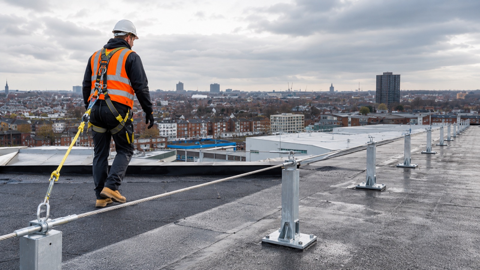 Lifeline system installed for working at height